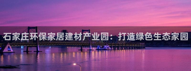 意昂5(KGAME)注册登陆：石家庄环保家居建材产业园：打造